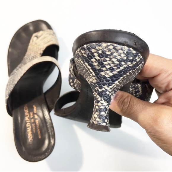 Donald J Pliner Viveca Snakeskin Kitten Heel 8 - Picture 6 of 10